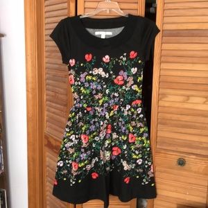 Lauren Conrad Black Floral Dress